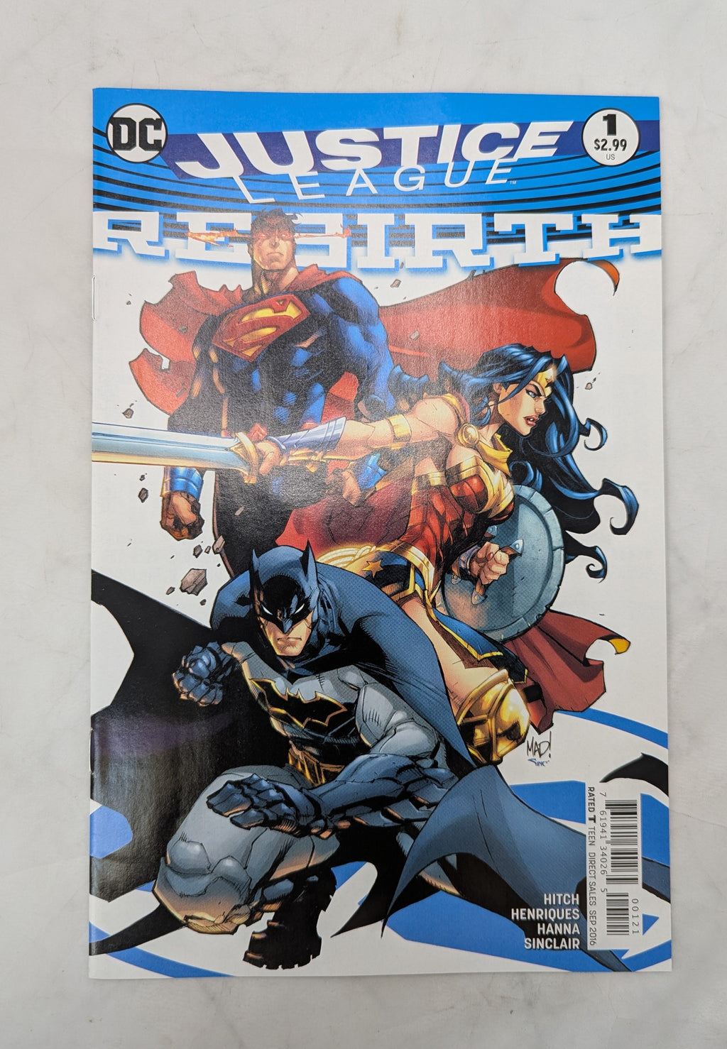 2016 DC Comics Justice League Rebirth #1B Comic Book One Shot