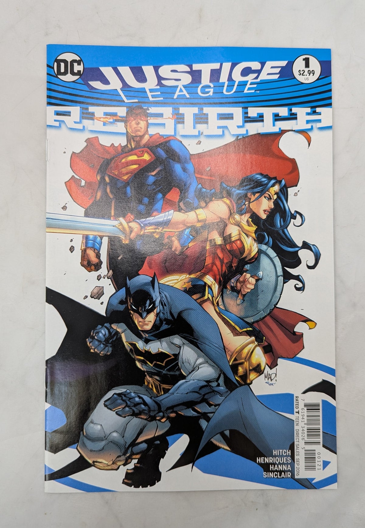 2016 DC Comics Justice League Rebirth #1B Comic Book One Shot