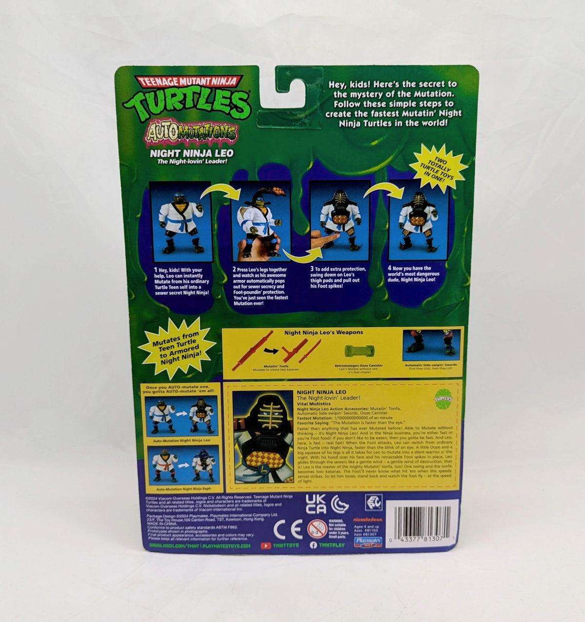 2024 Playmates TMNT Teenage Mutant Ninja Turtles Automutations Night Ninja Leo image 2