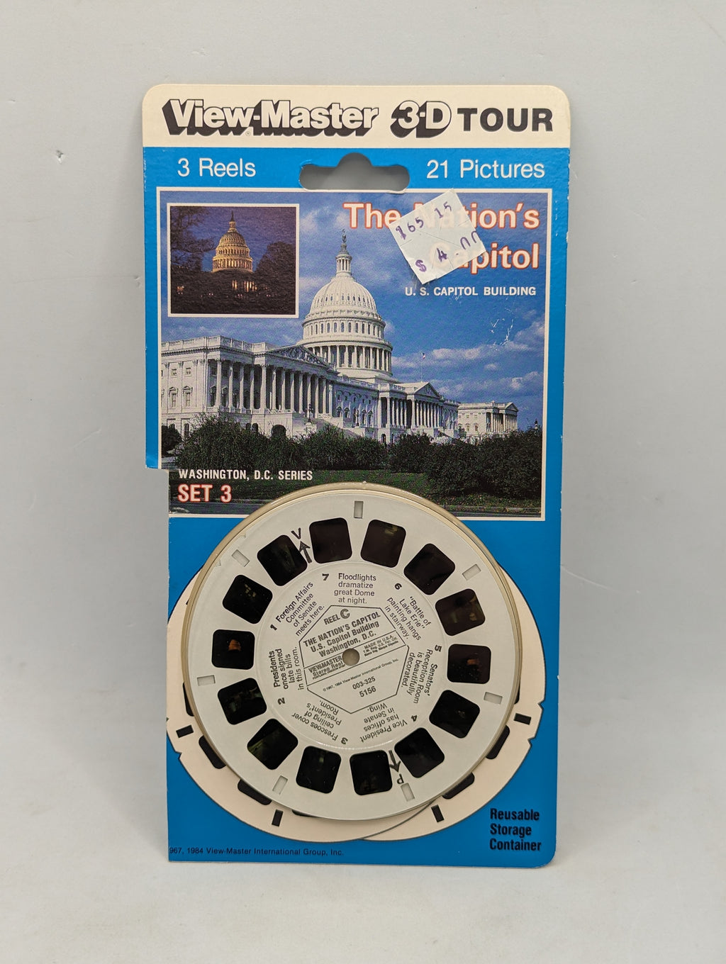 Vintage View-Master 3D Tour The Nations Capitol Washington DC 3 Reels