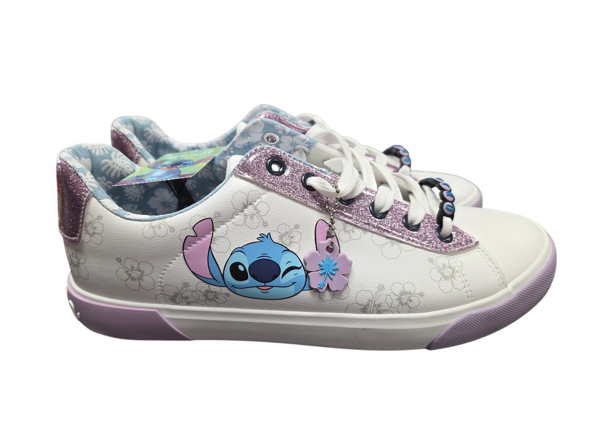 Disney Lilo & Stitch Hawaiian Flowers Ohana Sneakers Shoes Womens Size 11