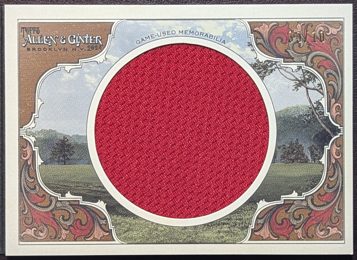 2024 Topps Allen & Ginter Dustin Pedroia Auto Relic Booklet /10 Red Sox ARBC-DP image 3