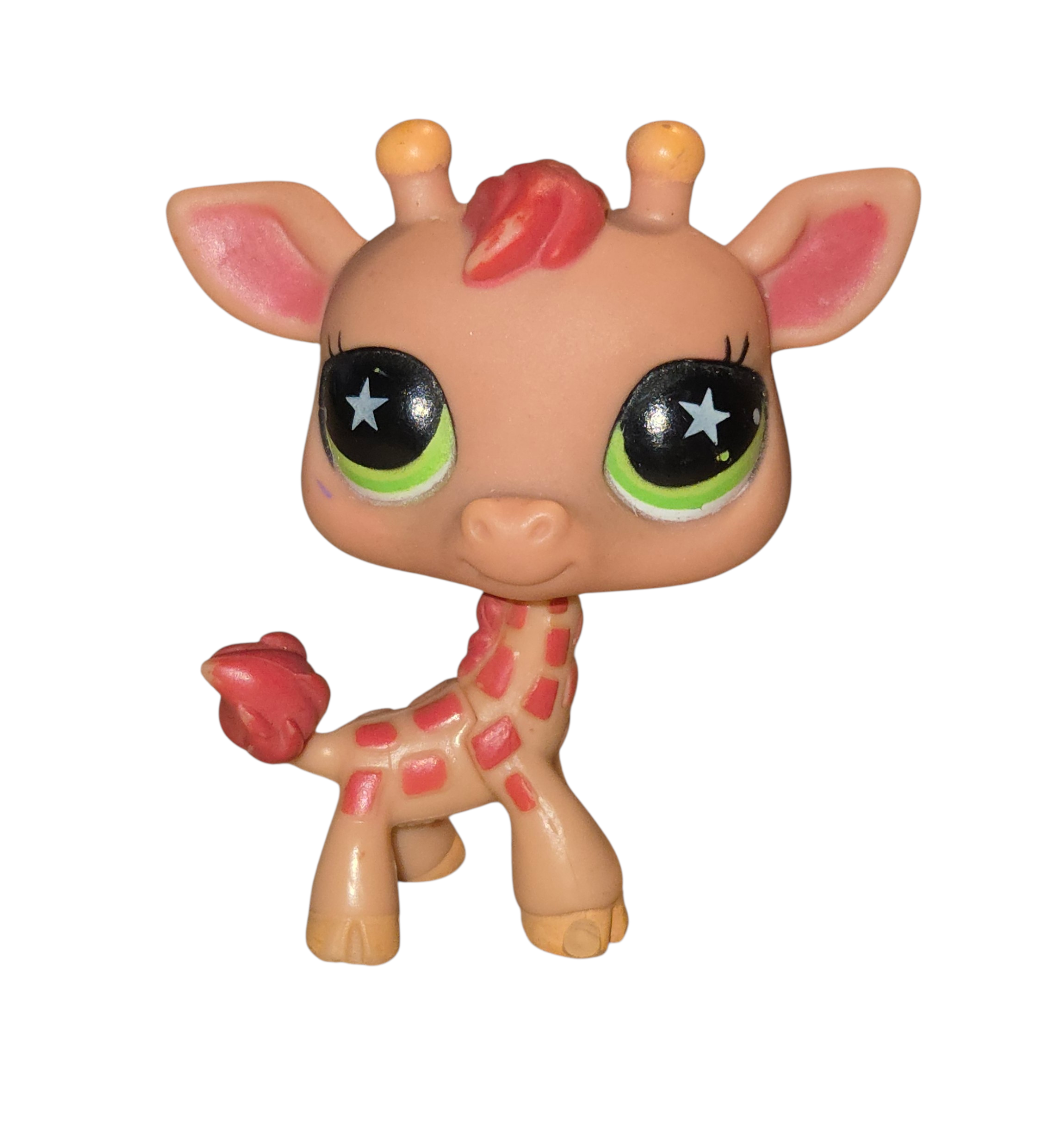 2009 Littlest Pet Shop LPS #943 Giraffe Green Star Eyes Toys R Us Exclusive