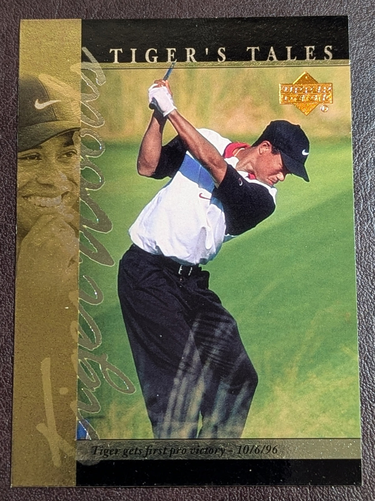 2001 Upper Deck Tiger Woods Tiger Tales #TT13 PGA Tour First Pro Victory Insert
