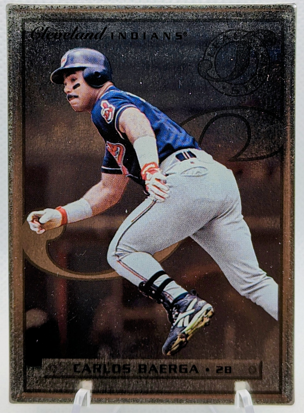 1996 Leaf Preferred Steel Carlos Baerga Cleveland Guardians # 24