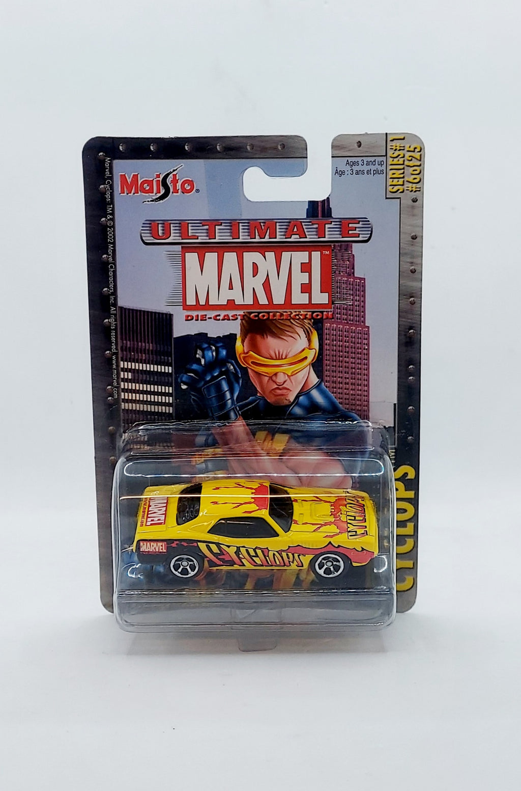 2002 Maisto Ultimate Marvel Series #1 Cyclops Plymouth Hemi 'Cuda