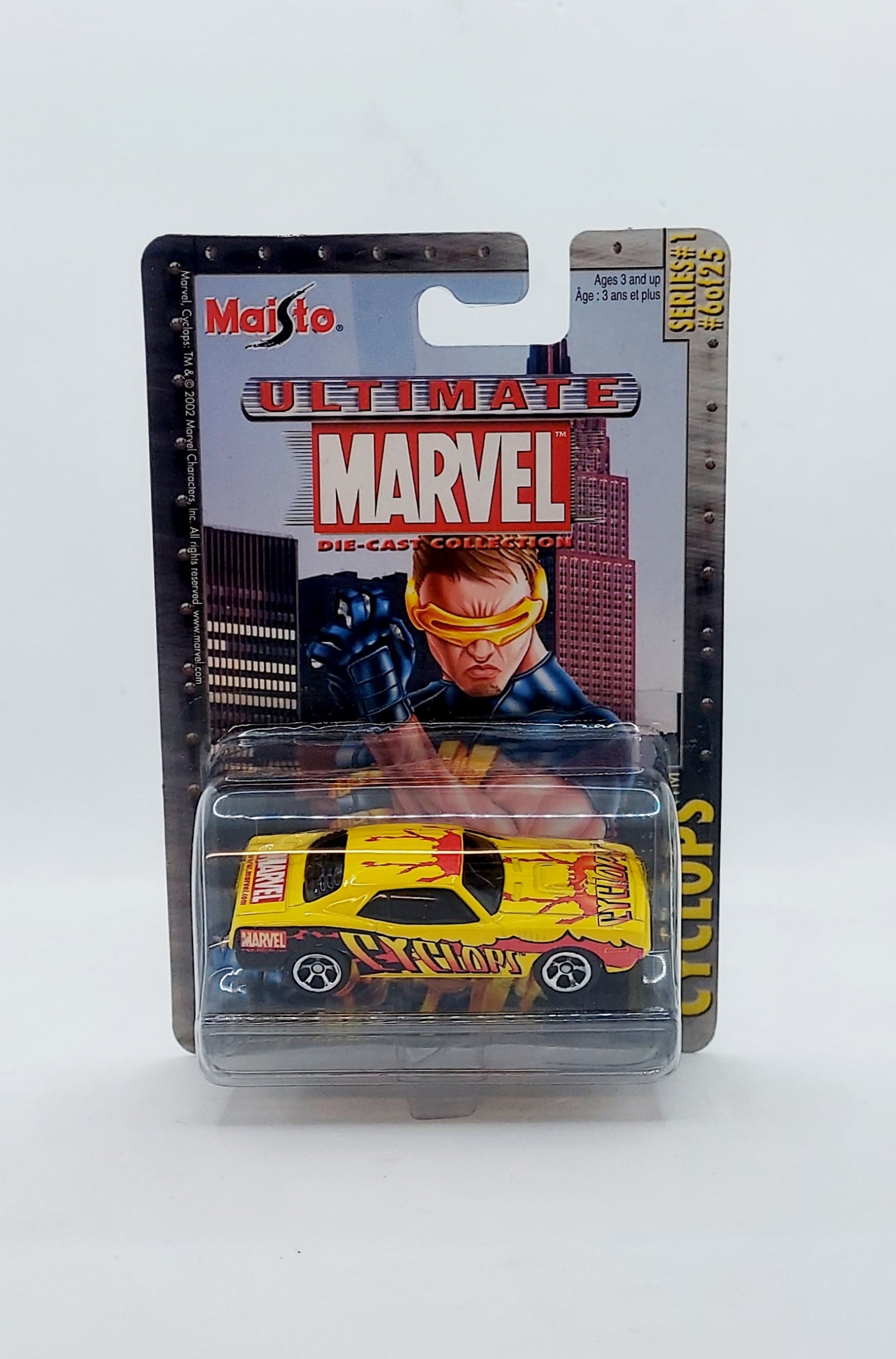 2002 Maisto Ultimate Marvel Series #1 Cyclops Plymouth Hemi 'Cuda