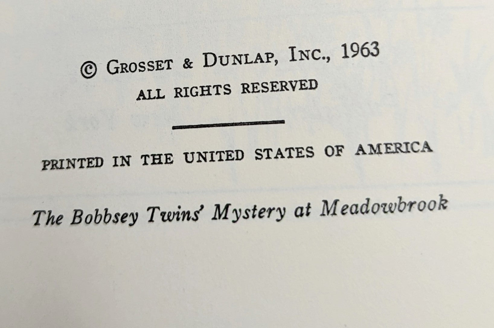 1963 The Bobbsey Twins' Mystery At Meadowbrook by Laura Lee Hope HC image 4