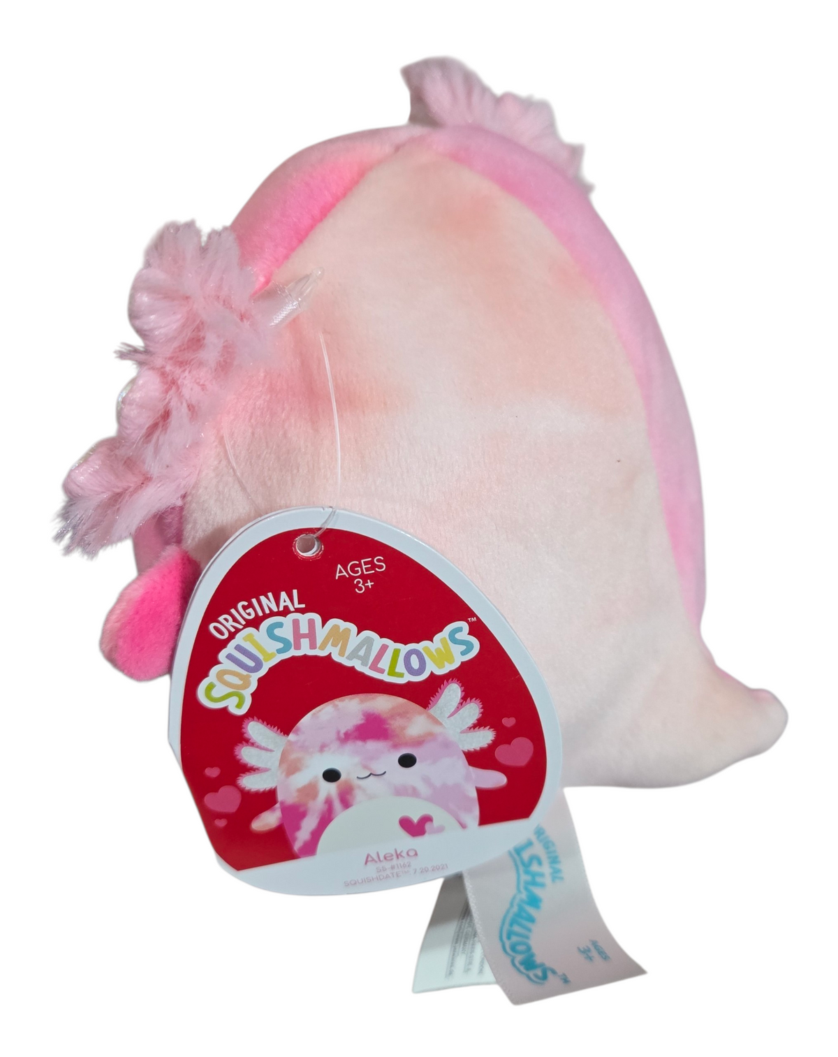 2022 Squishmallows Aleka The Pink Tie Dye Axolotl 5” Valentine’s Day Plush image 3