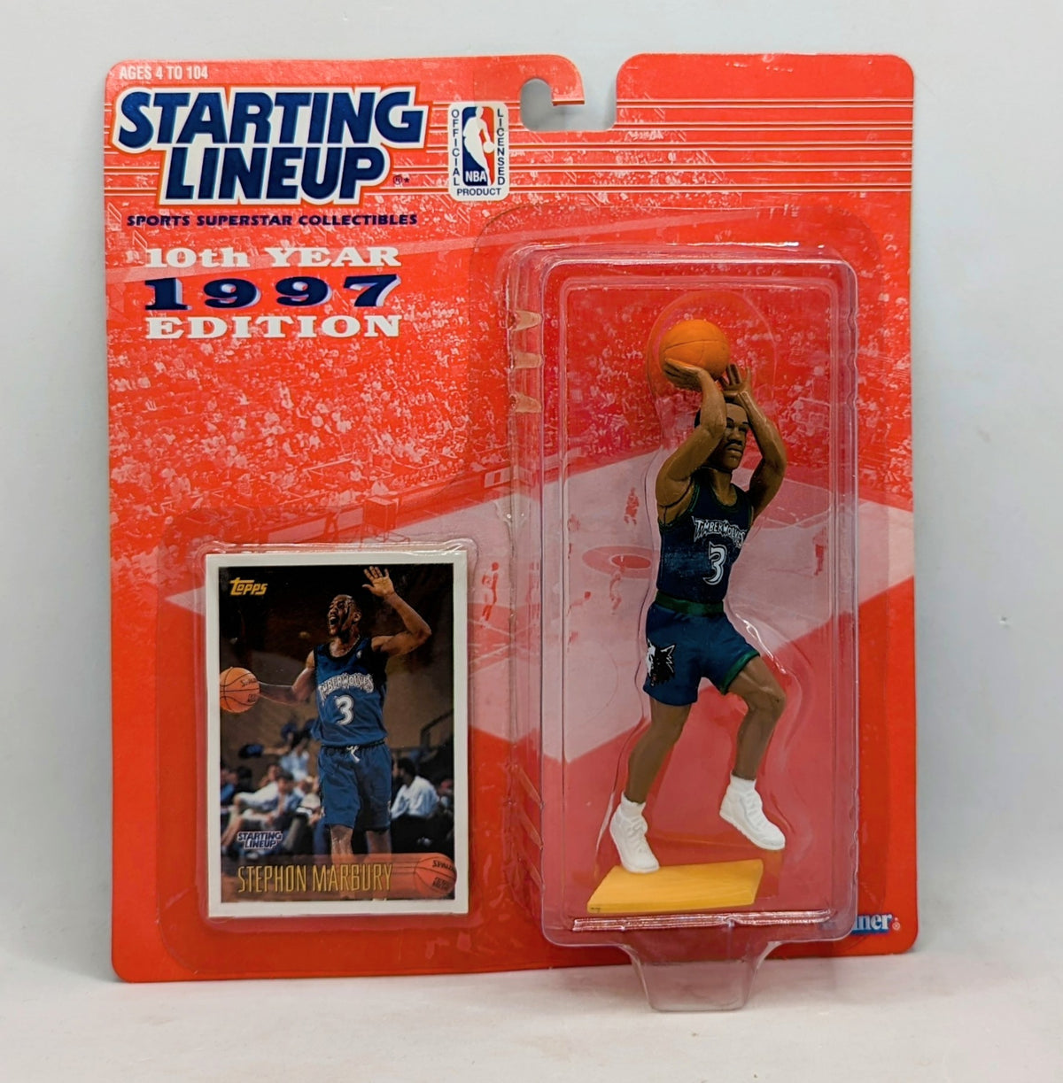 1997 Starting Lineup Stephon Marbury Minnesota Timberwolves Basketball Figure
