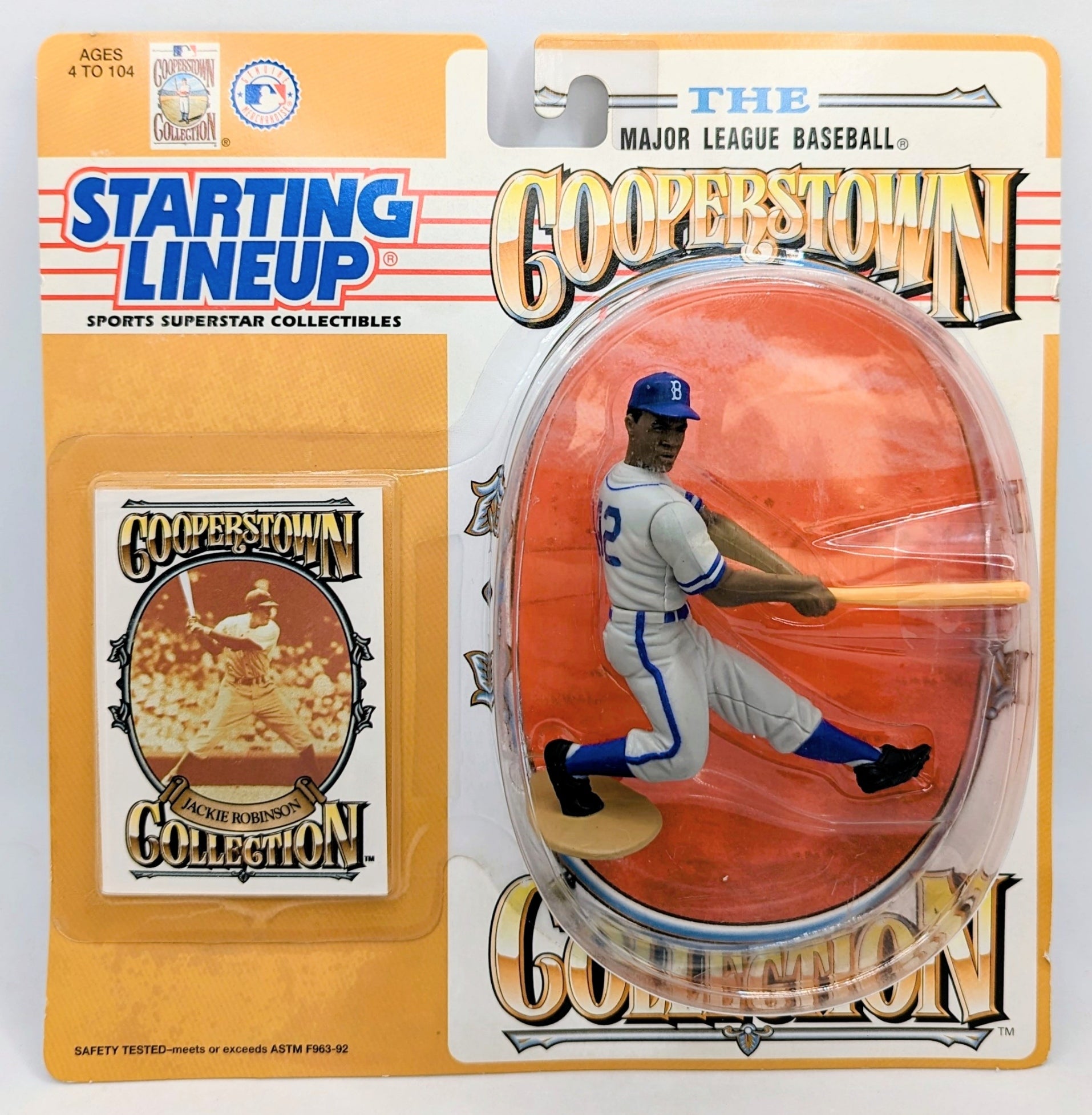 1993 Kenner Starting Lineup Cooperstown Jackie Robinson Brooklyn Dodgers Figure