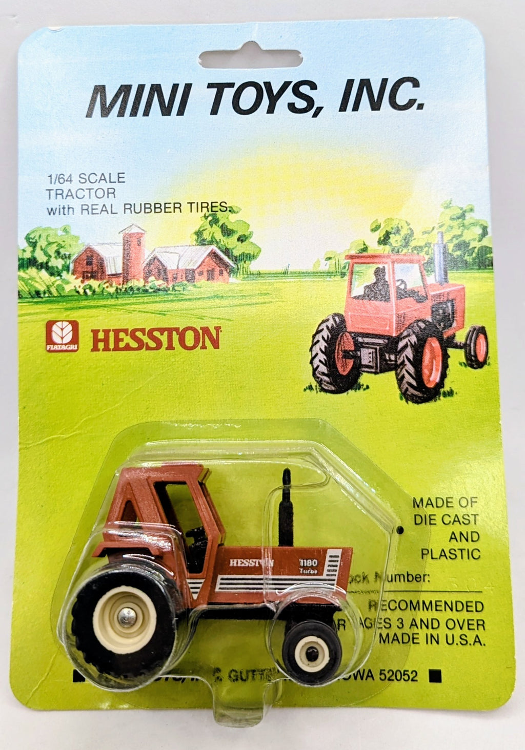 Vintage Mini Toys Hesston 1180 DT Turbo Tractor 1:64 Scale Diecast