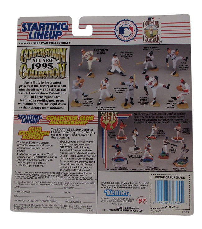 1995 Starting Lineup Don Drysdale LA Dodgers Baseball Figure