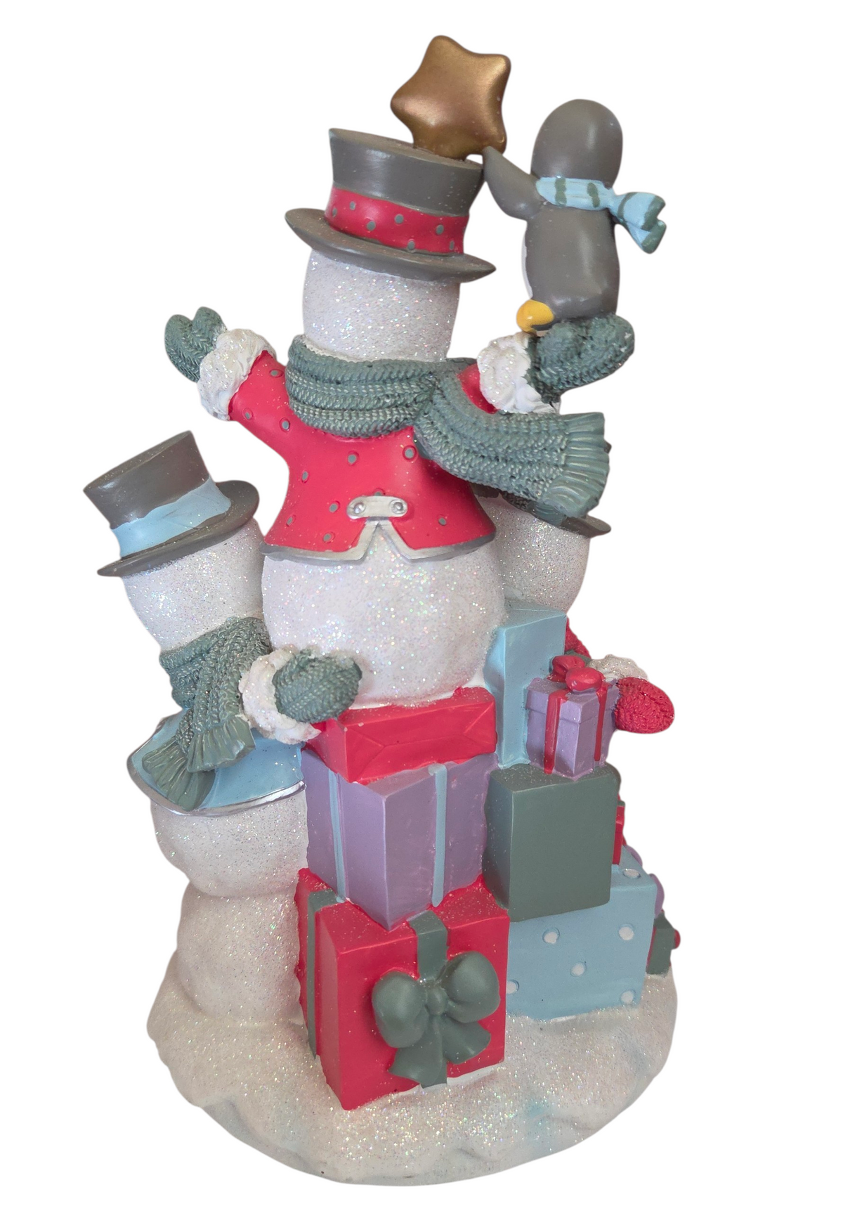 2010 Precious Moments Share The Gift Of Love Snowman Tree LED Figurine 11403 image 2