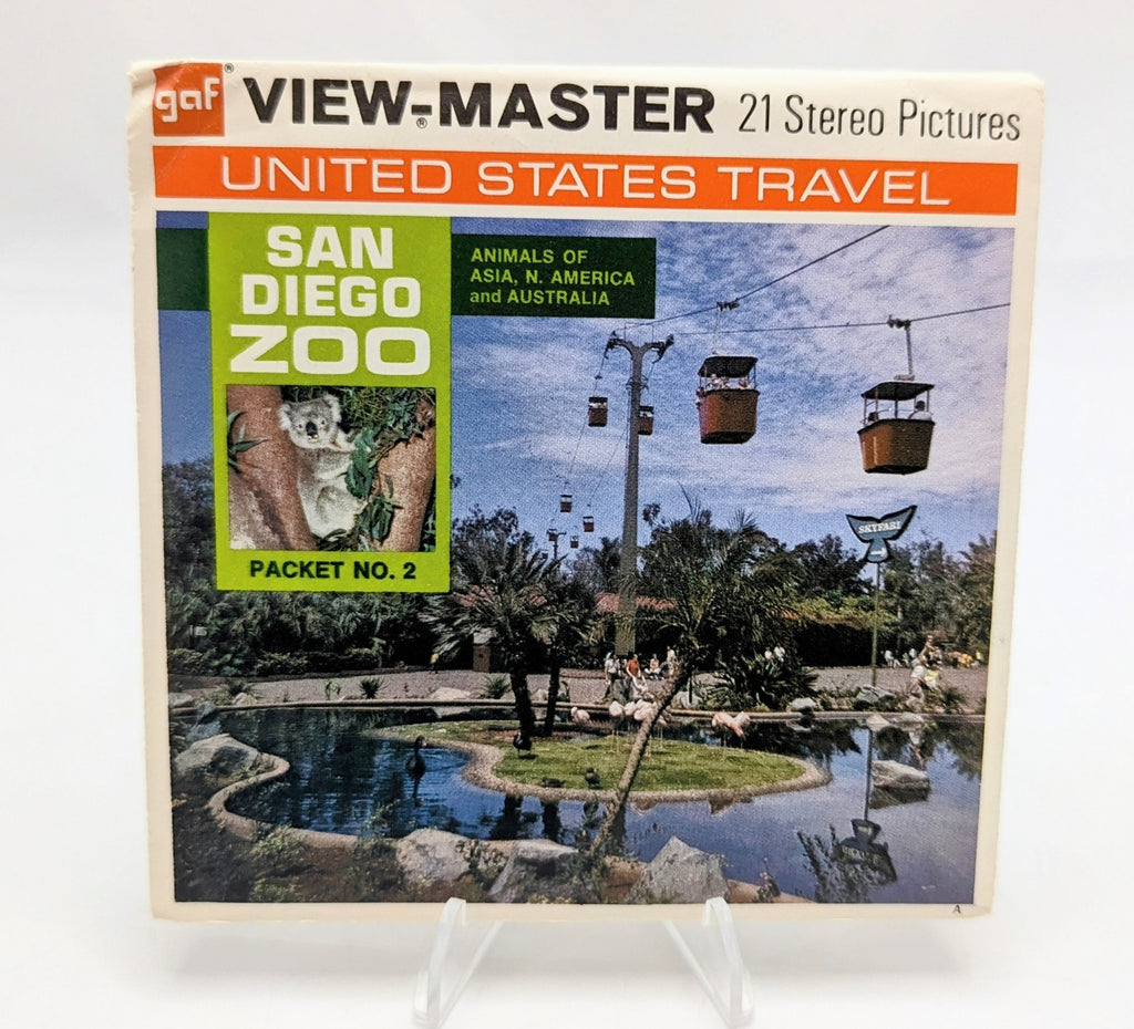GAF View-Master San Diego Zoo Packet NO. 2 21 Stereo Pictures 3 Reel Pack