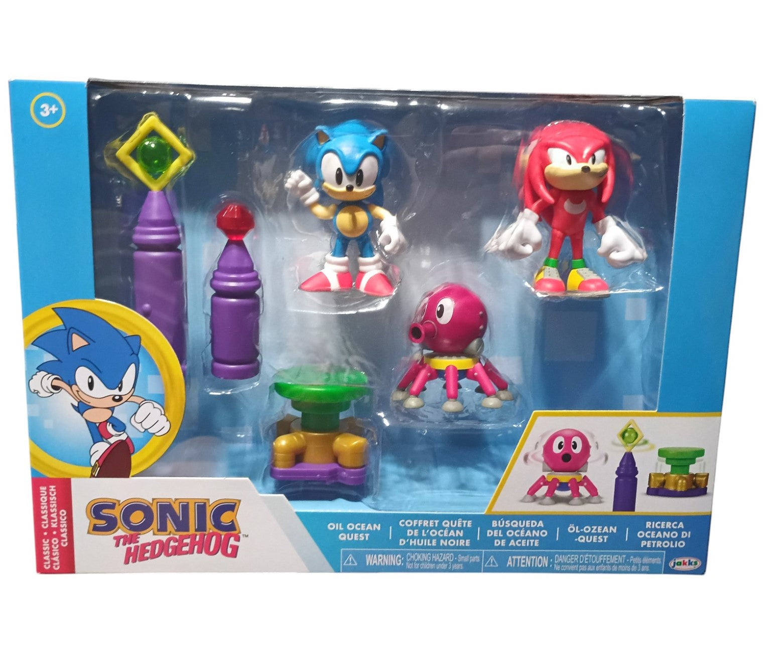 Jakks Sonic the Hedgehog Oil Ocean Quest Sonic, Knuckles Playset