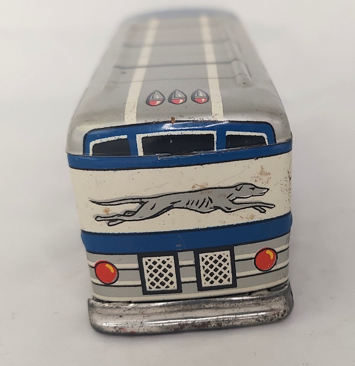1950s Greyhound Scenicruiser Tin Litho Friction Bus #69570 image 4