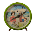 1987 Taurus-Film German Heidi Girl Of The Alps Green Animated Alarm Clock