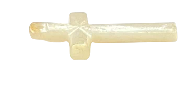 Vintage Drilled Mother Of Pearl Christian Cross Pendant For Necklace image 3