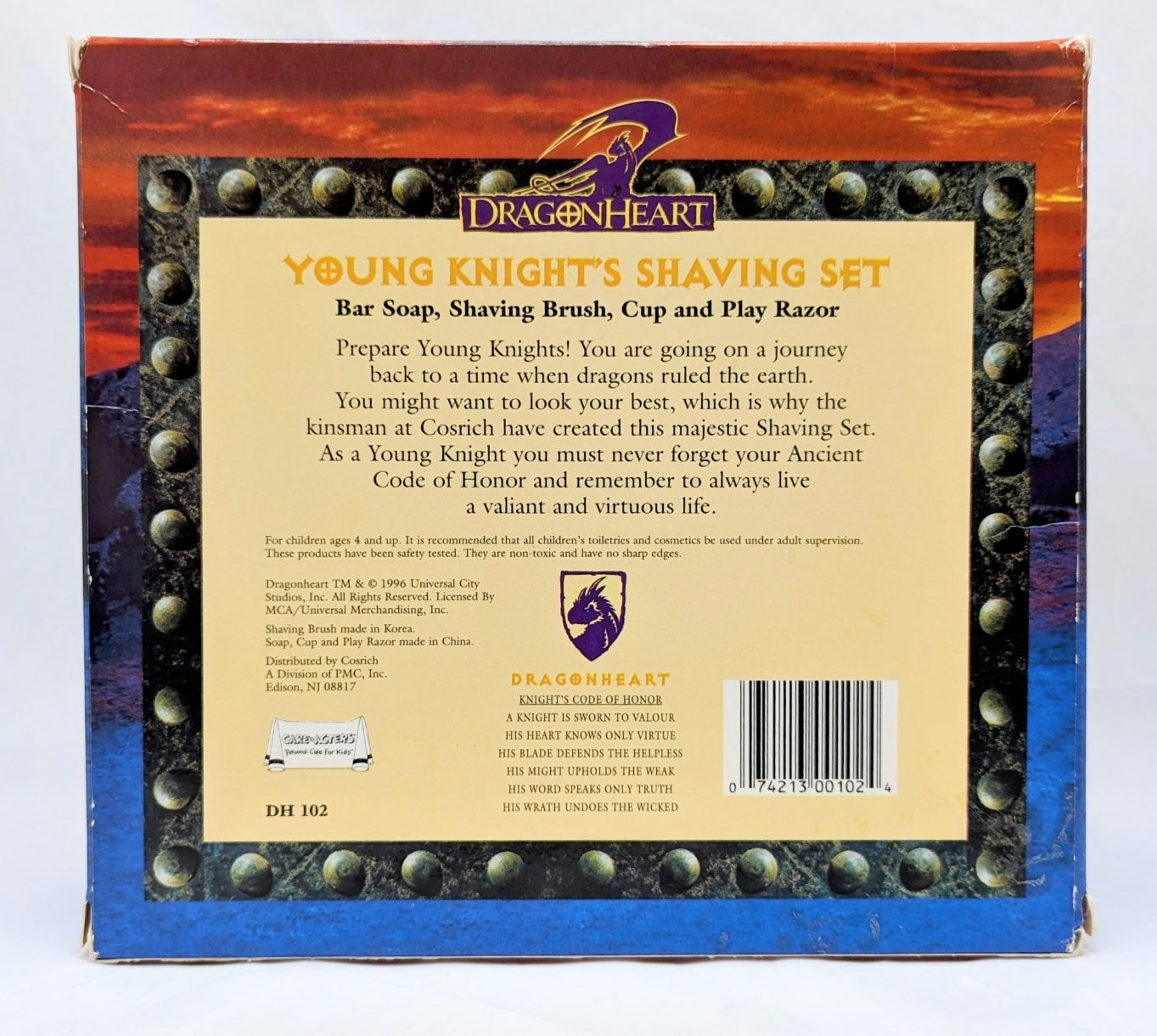 1996 Universal City Studios Dragonheart Movie Young Knight's Shaving Set image 2