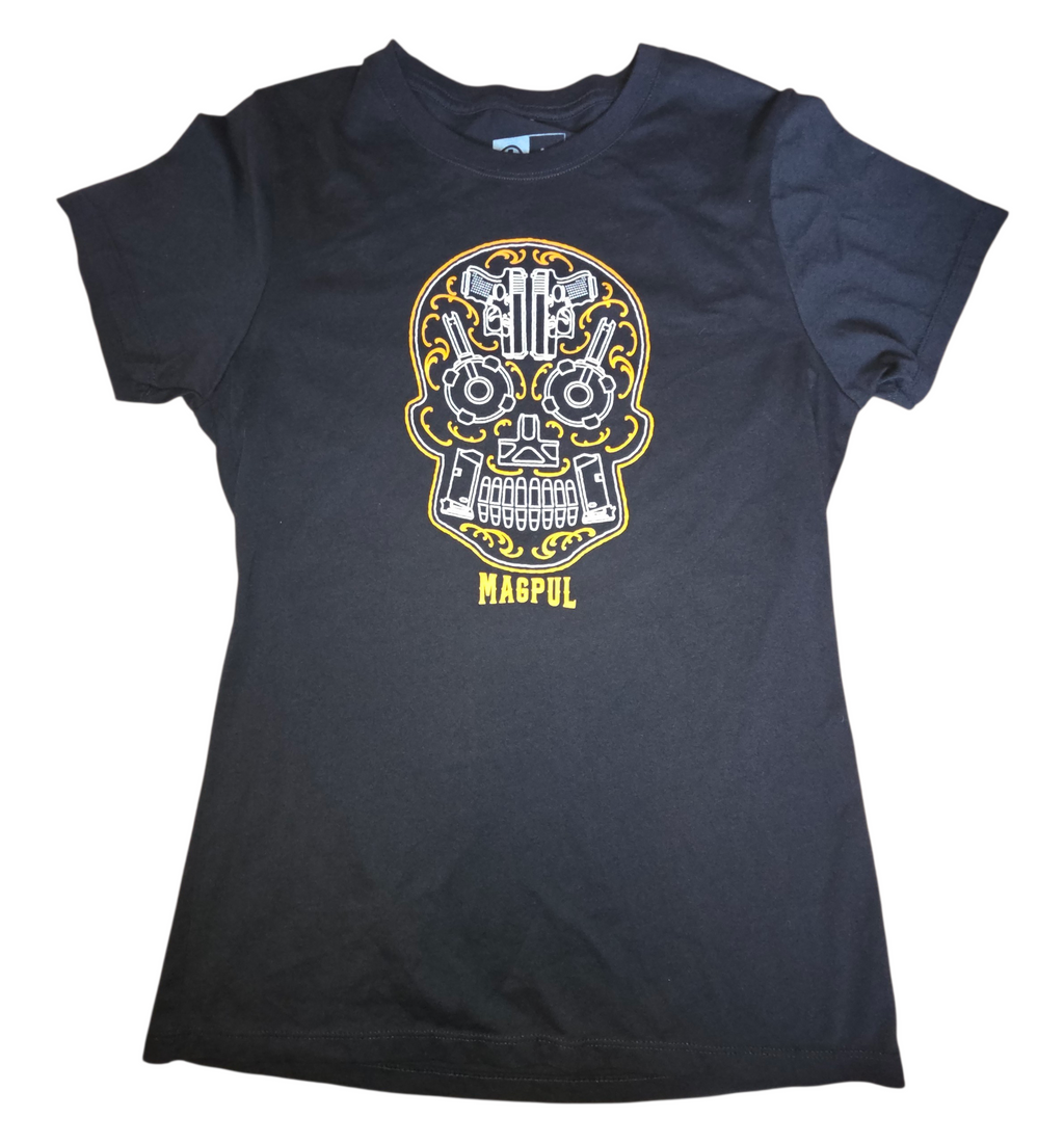 Magpul Sugar Skull Day Of The Dead Blend T-Shirt Black Women's Medium