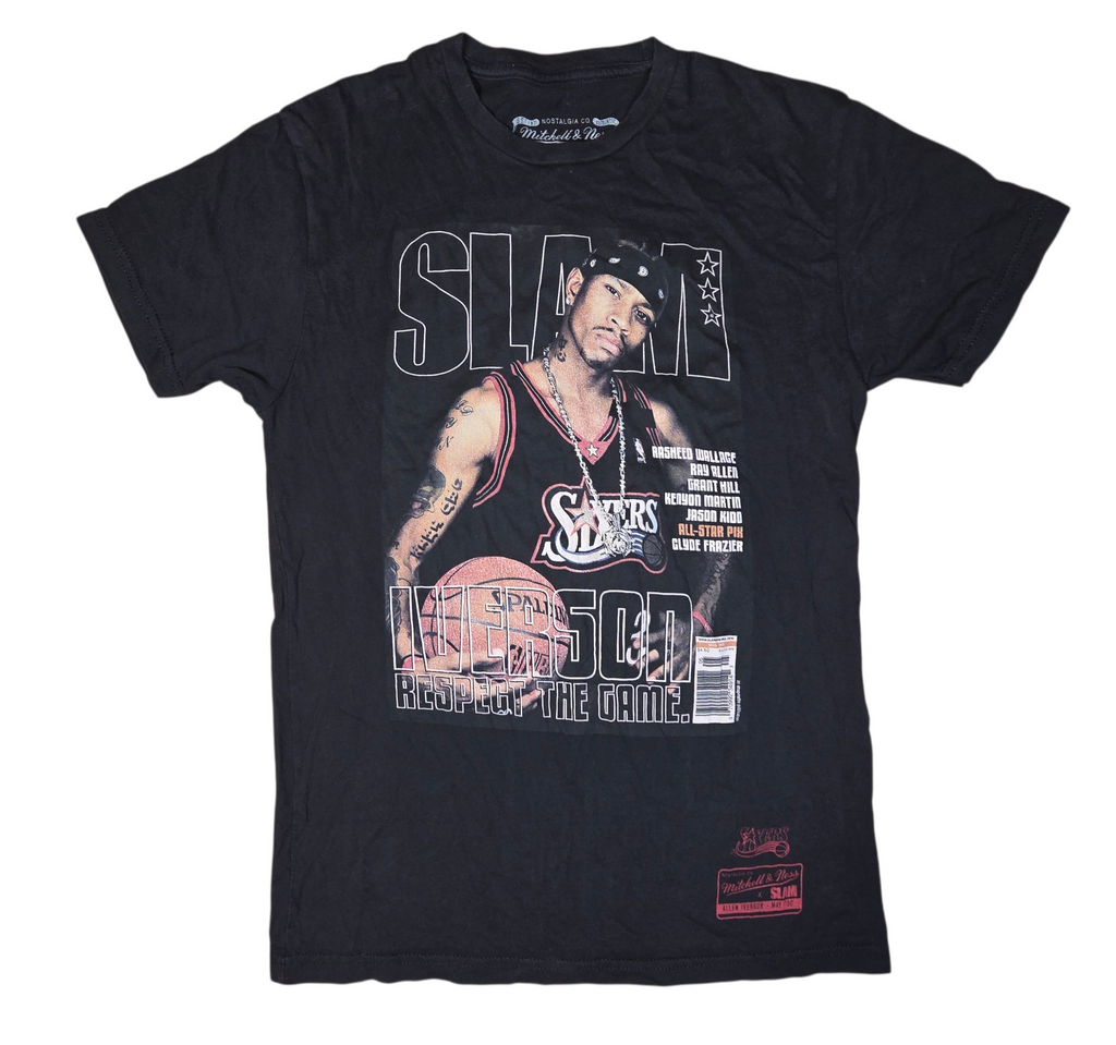 Mitchell & Ness Allen Iverson Slam Respect The Game Magazine Cover T-Shirt Small