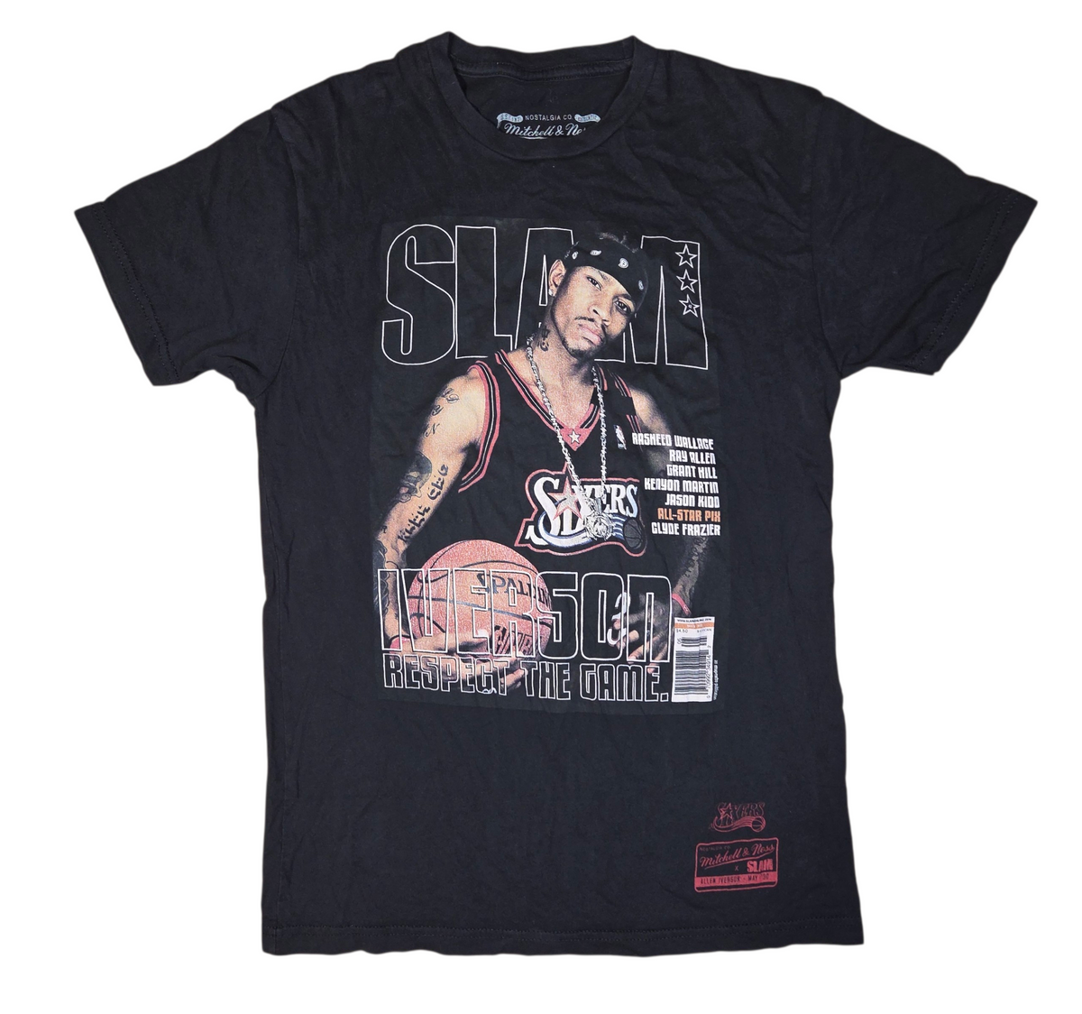 Mitchell & Ness Allen Iverson Slam Respect The Game Magazine Cover T-Shirt Small