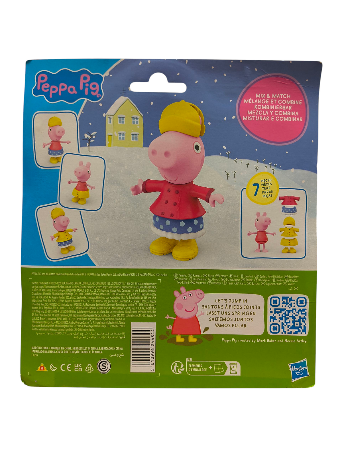 Hasbro Peppa Pig Dress-Up 6” Rainy Day Dress Up Toy Figure image 2
