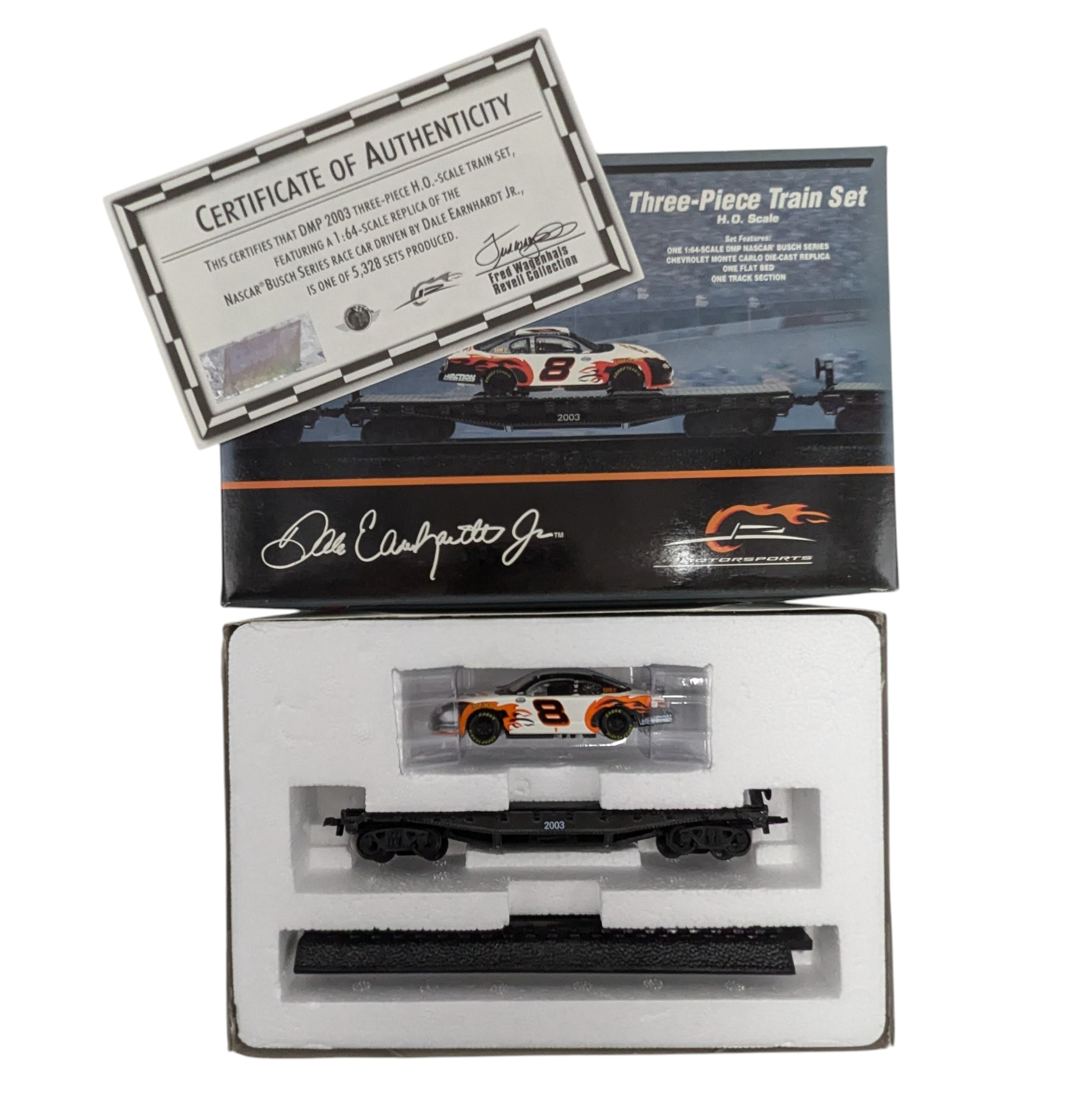 2003 Revell Dale Earnhardt Jr. DMP Nascar Busch Series 3 Piece Train Set image 2
