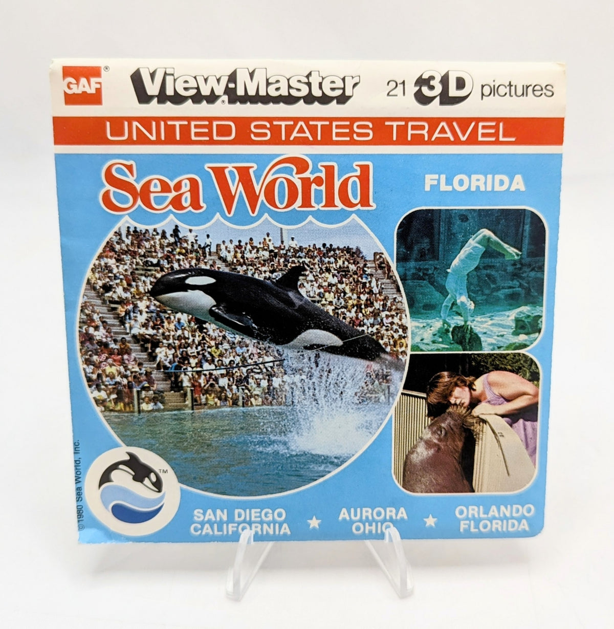 1980 GAF View-Master Sea World Florida 21 3D Pictures 3 Reel Pack