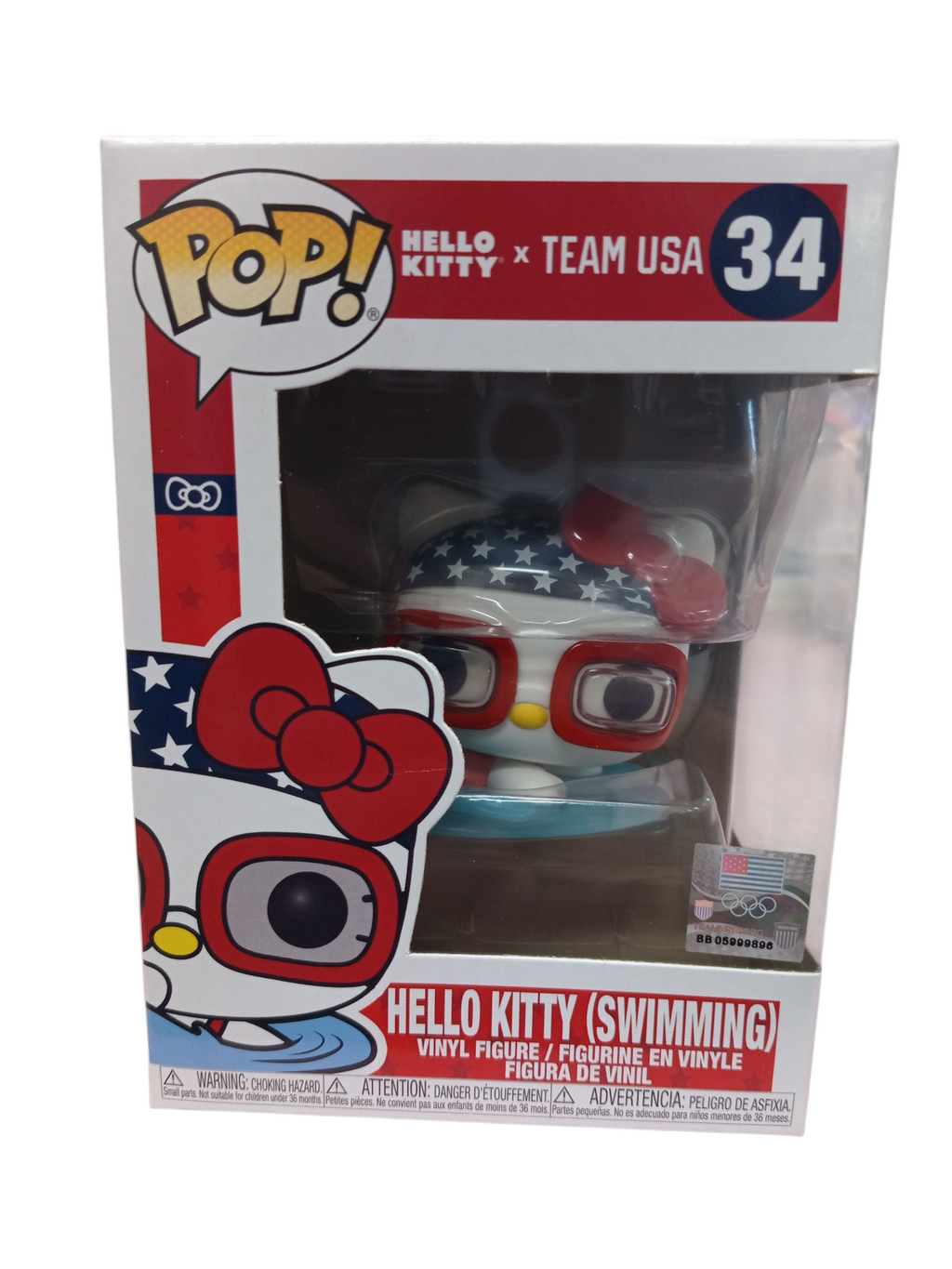 Funko Pop! Hello Kitty x Team Olympics USA Hello Kitty Swimming #34 Vinyl Figure