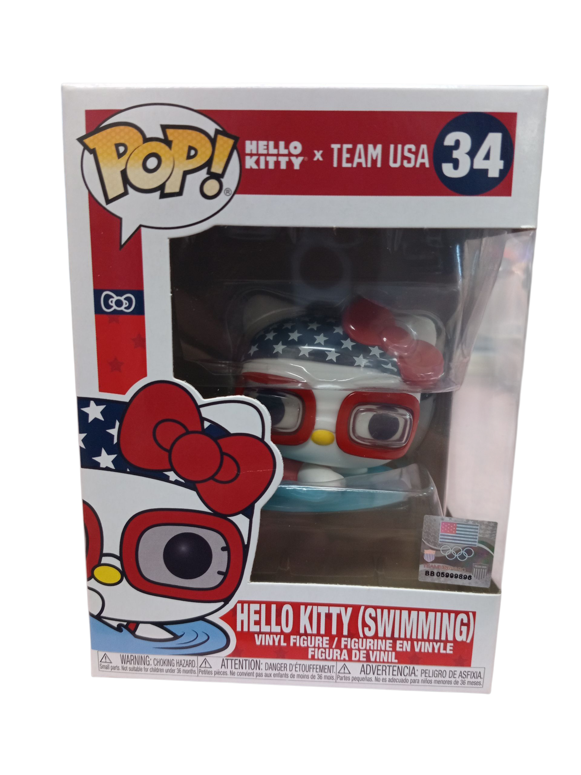 Funko Pop! Hello Kitty x Team Olympics USA Hello Kitty Swimming #34 Vinyl Figure