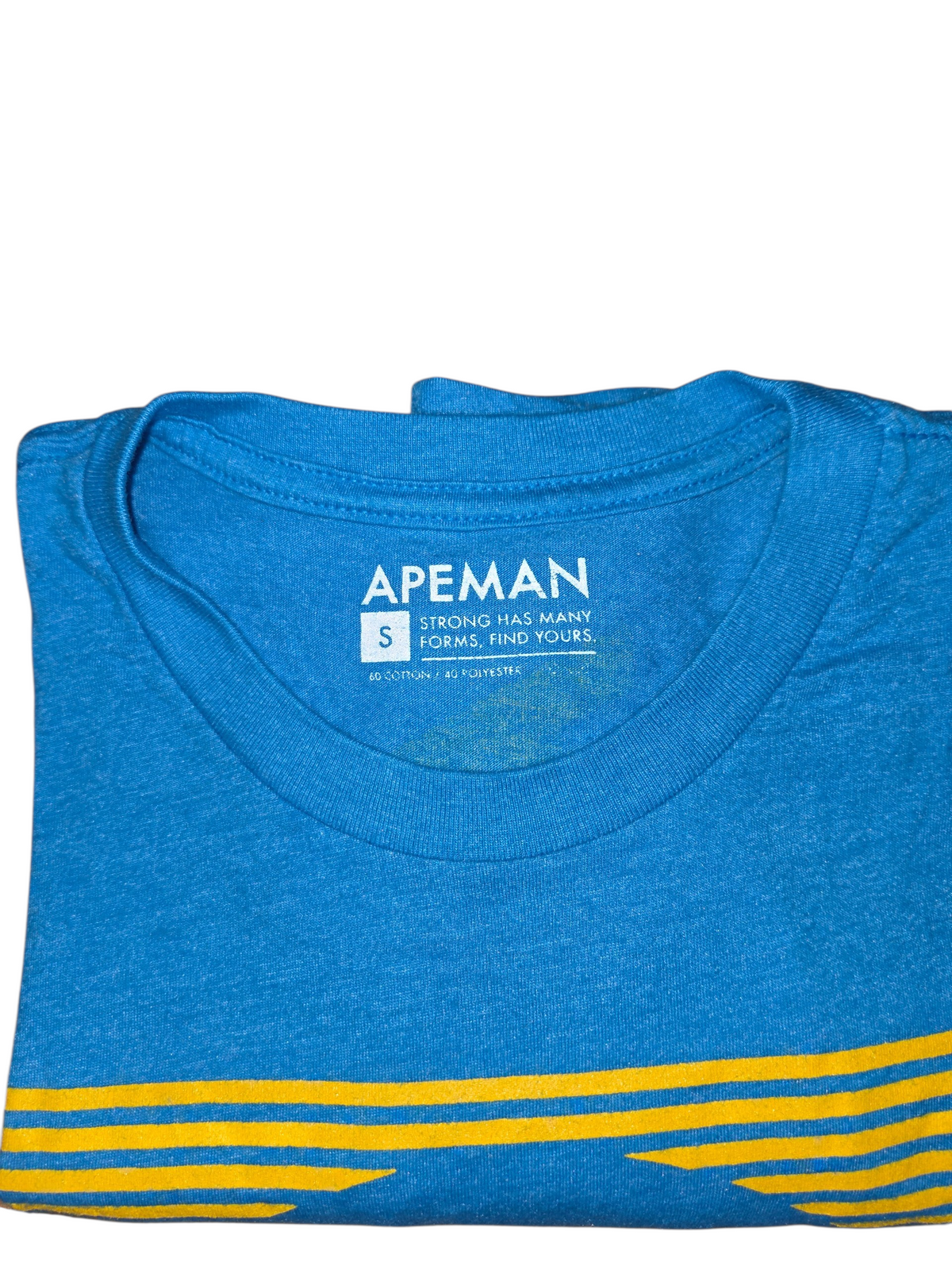 Apeman Strong Graphic Double Sided Blue T-Shirt Size Small image 3