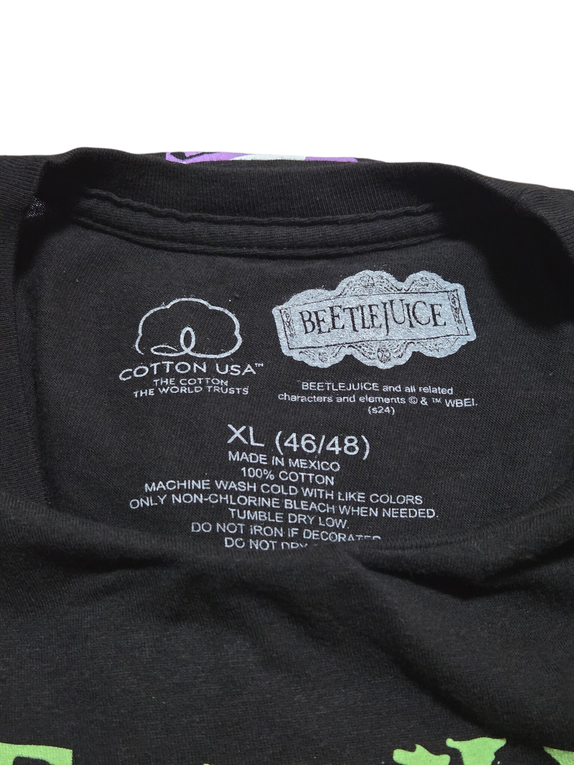 Cotton USA Beetlejuice Beetlejuice Beetlejuice Character Graphic T-Shirt Size XL image 3