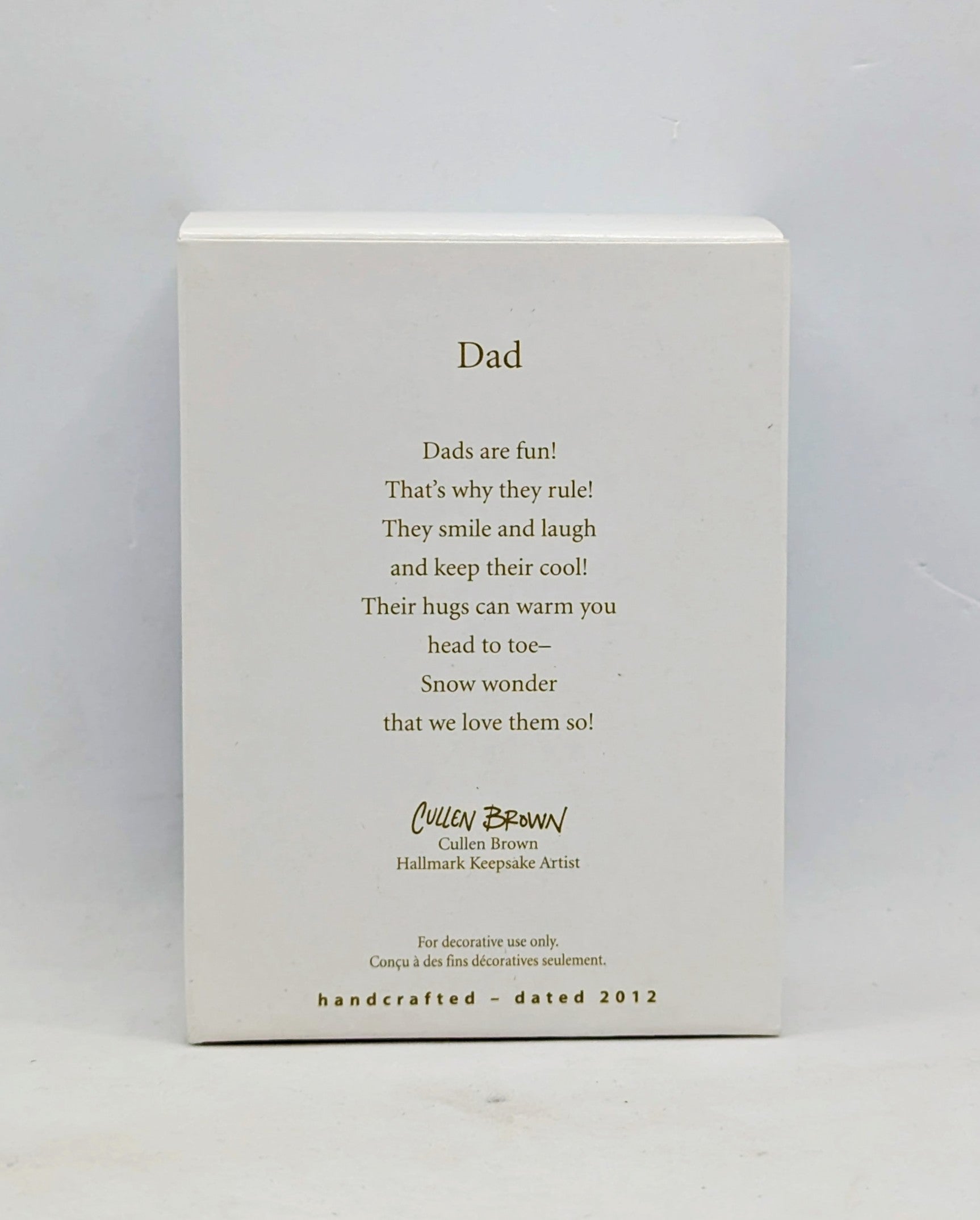 2012 Hallmark Keepsake Dad - Dad Snow Cone Ornament image 2