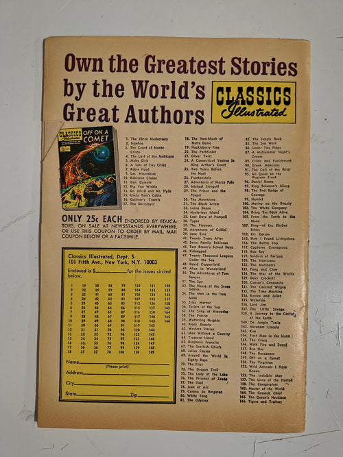 1963 Classics Illustrated The Cossack Chief #164 Comic Book image 2