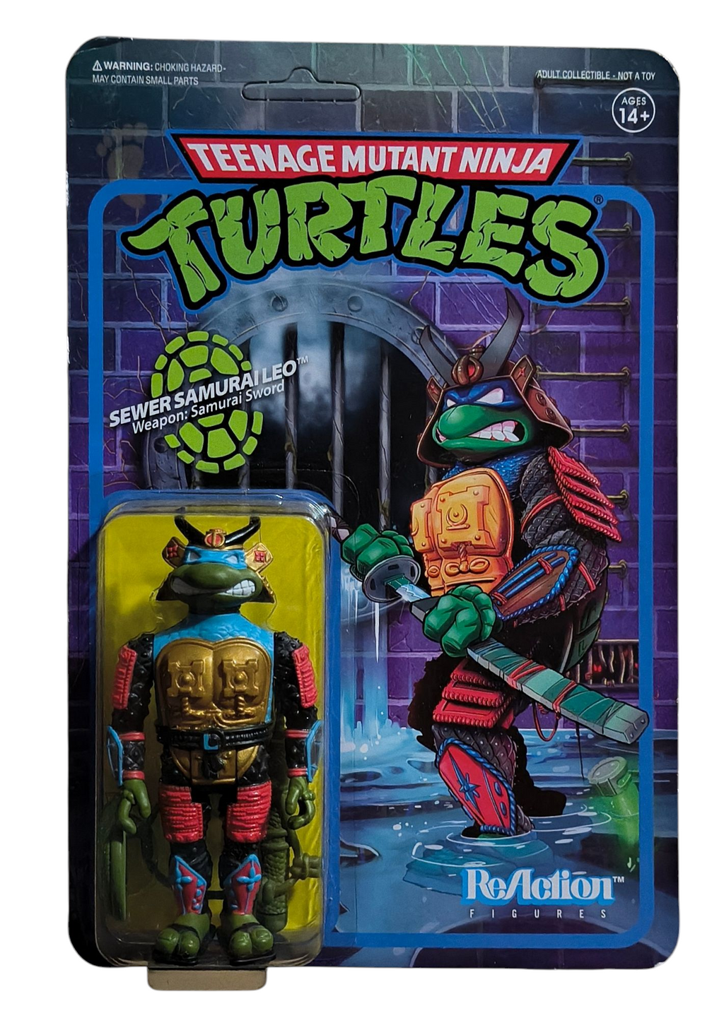 Super7 Reaction Teenage Mutant Ninja Turtles TMNT Sewer Samurai Leo Figure