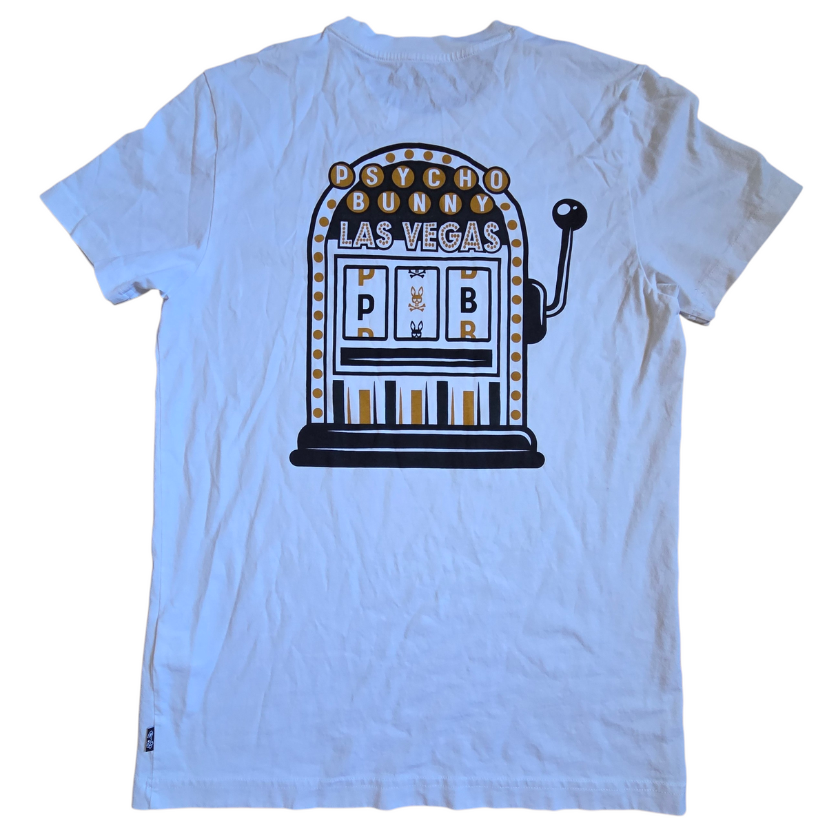 Psycho Bunny Las Vegas Slot Machine T-Shirt Mens White Size 3 image 2