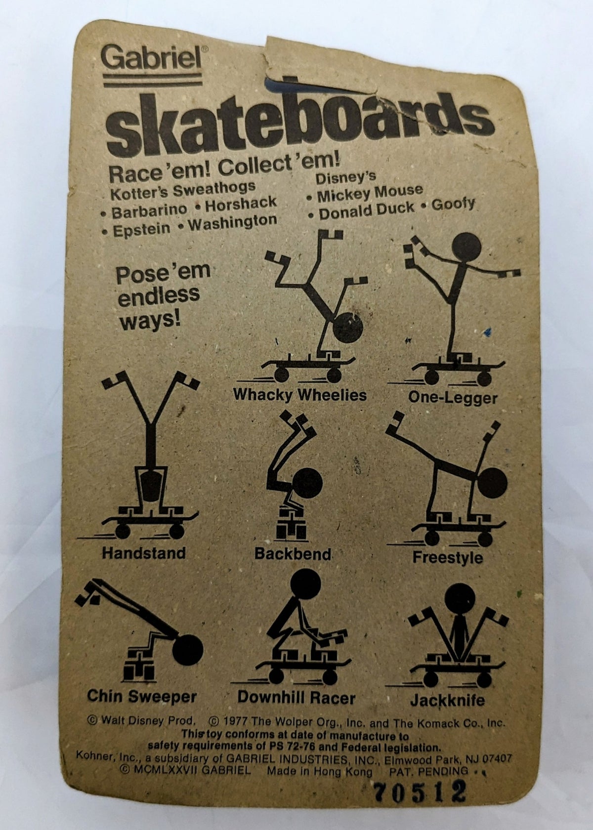 1977 Gabriel Welcome Back Kotter Barbarino John Travolta On Skateboard Figure image 2