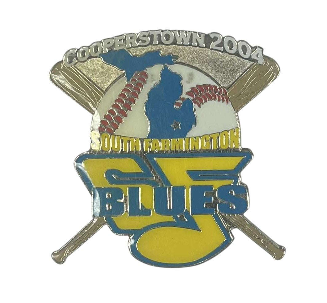 2004 Cooperstown Dreams Park Trading Pins South Farmington Blues Baseball Pin