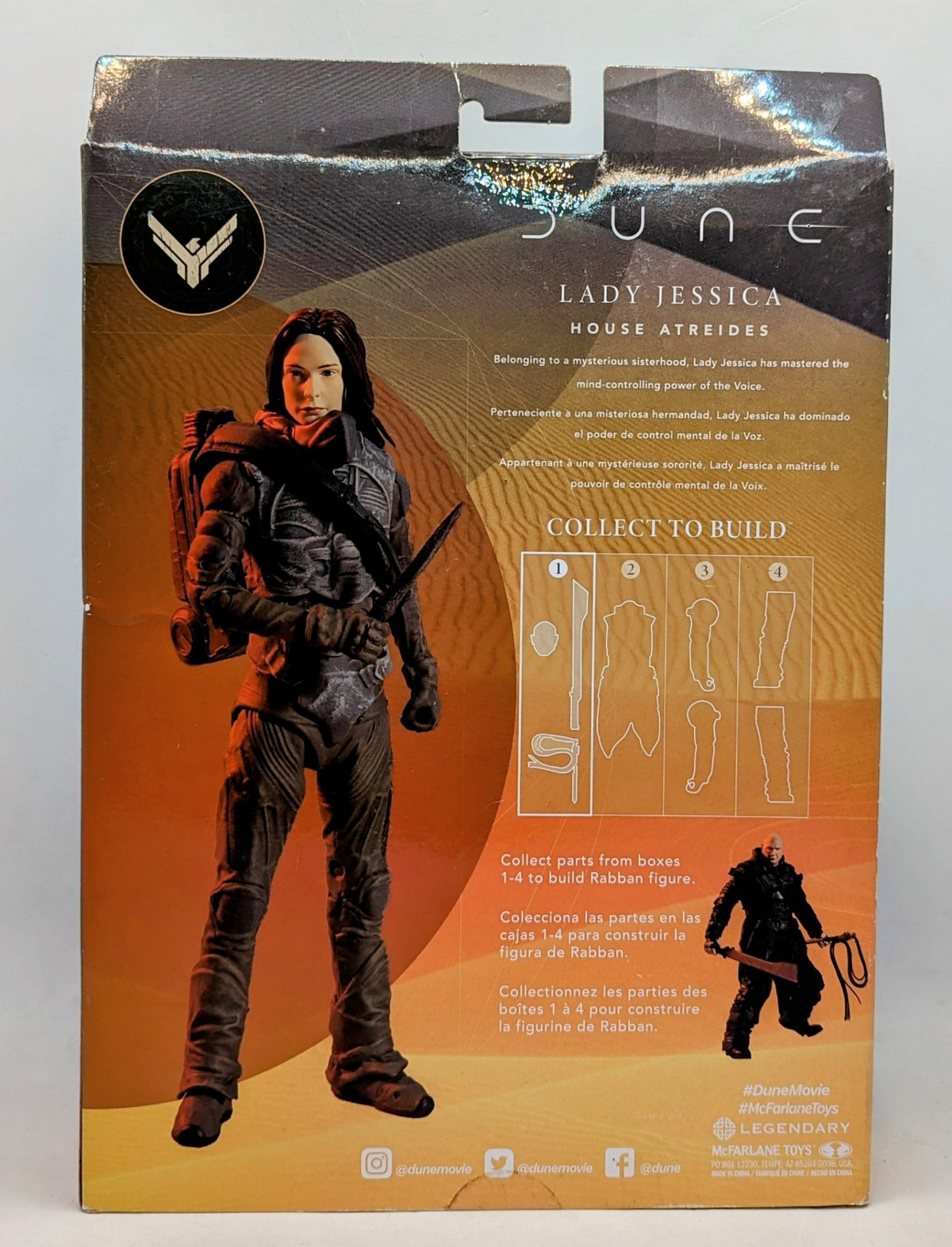 2020 McFarlane Toys Dune Lady Jessica House Atreides BAF Rabban Action Figure image 2