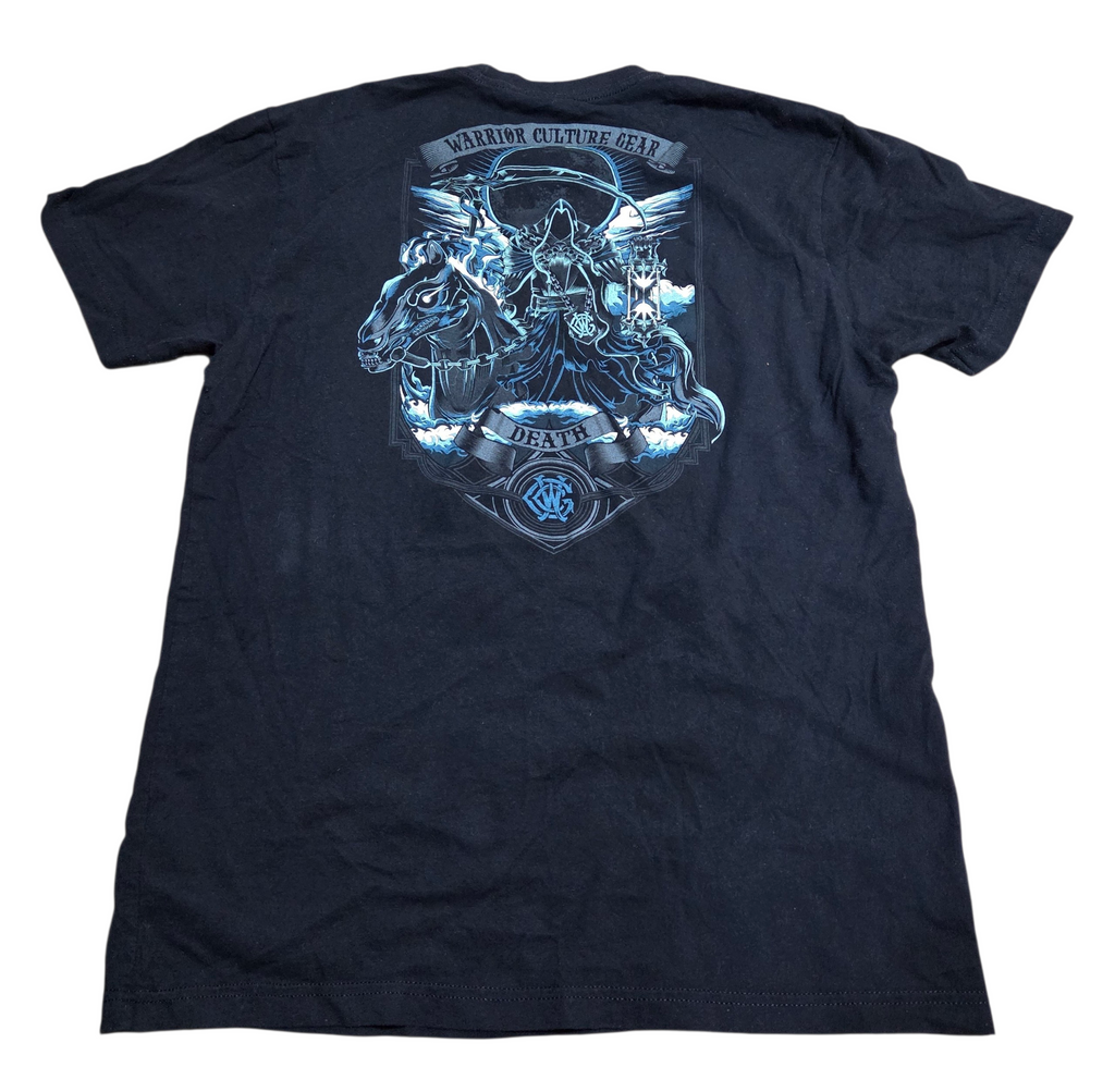 Warrior Culture Gear Death Hourglass Graphic Men's Black Medium T-Shirt image 2