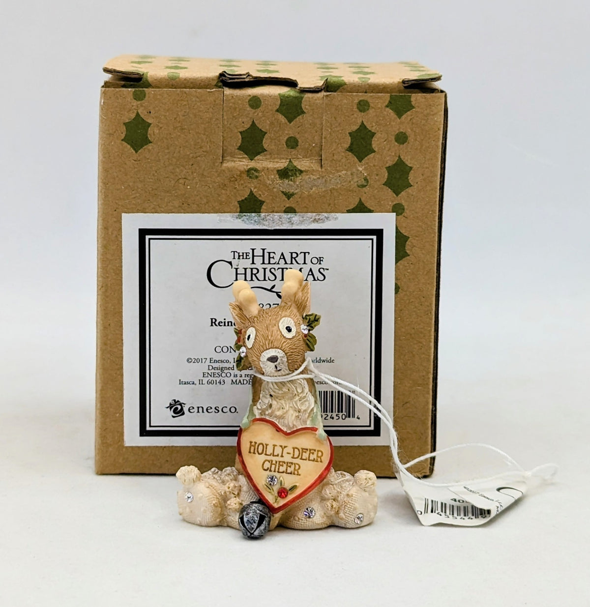 2017 The Heart of Christmas Reindeer With Holly