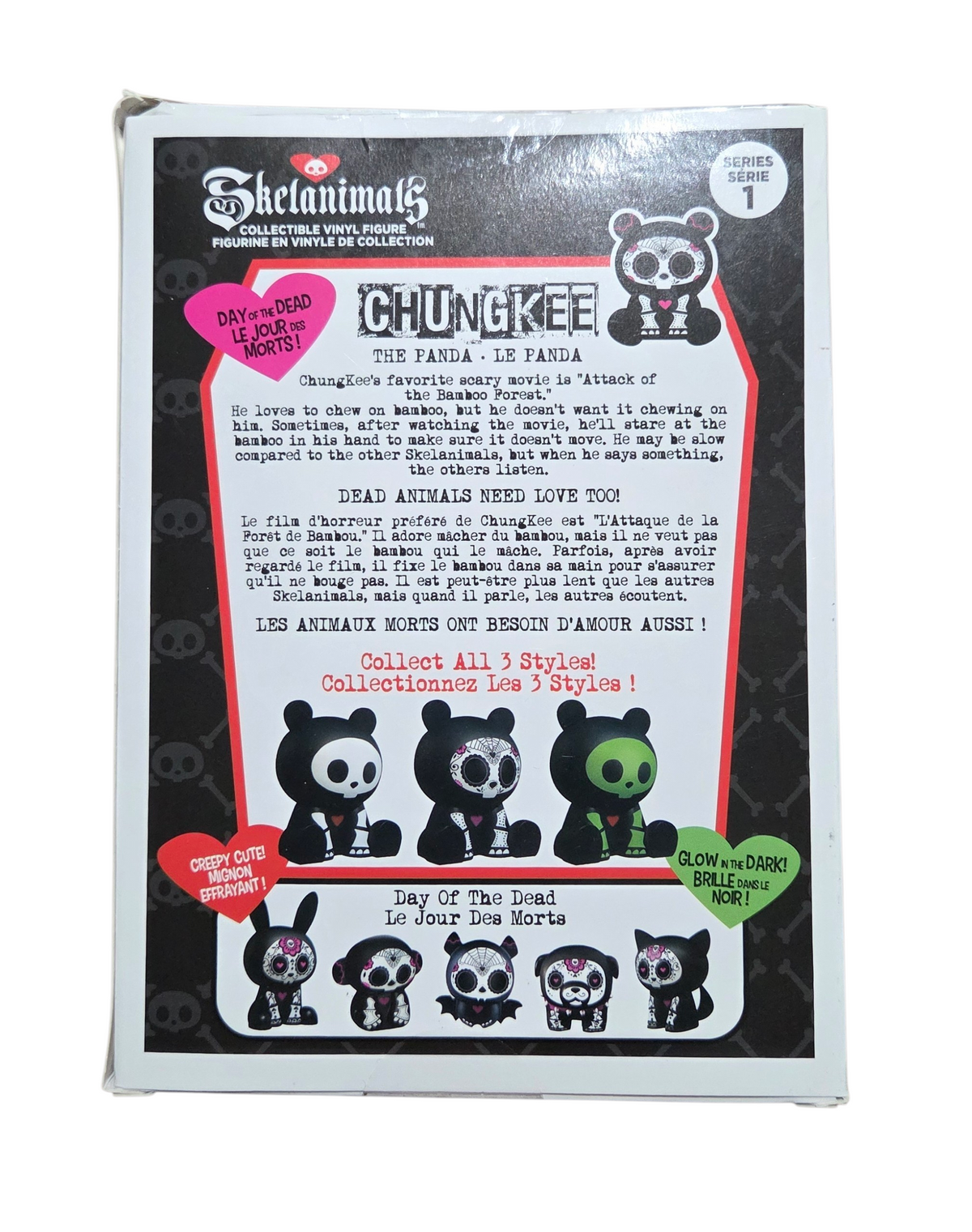 2025 Hasbro Skelanimals Day Of The Dead Chungkee Panda Series 1 Vinyl Figure image 2