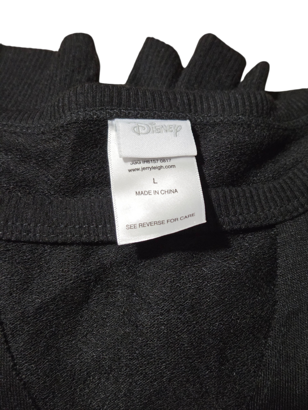 Vintage Jerry Leigh Disney Mickey Mouse Black V-Neck Sweatshirt Large image 3