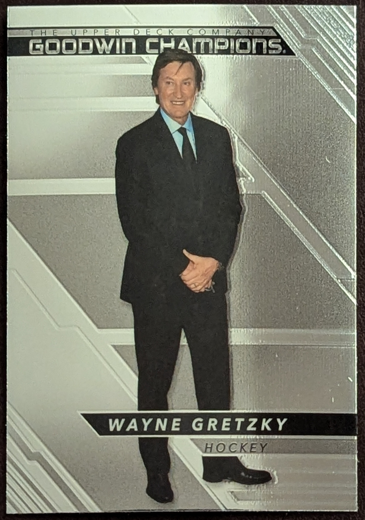 2022 Upper Deck Goodwin Champions Wayne Gretzky #P-30 Platinum Oilers