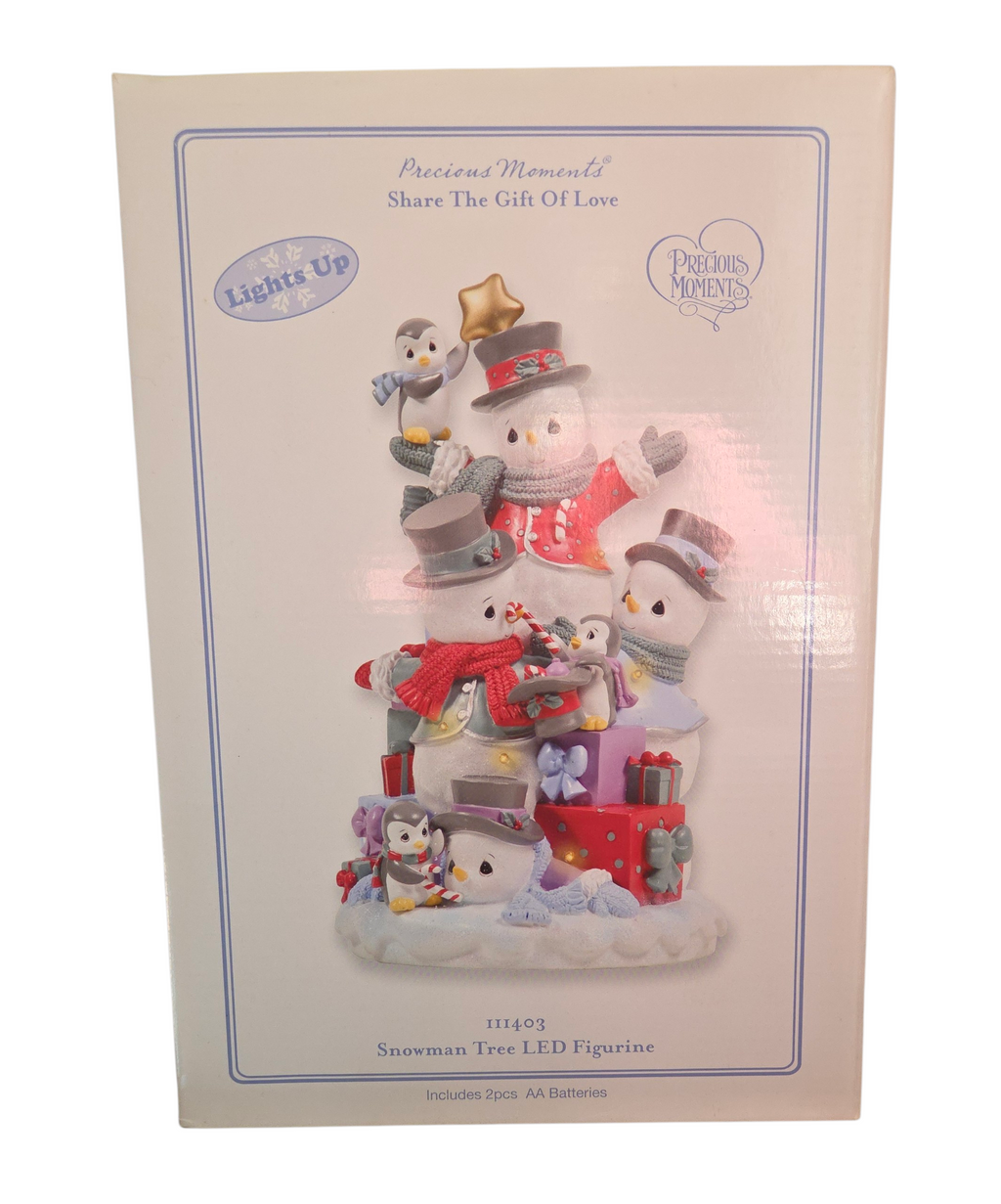 2010 Precious Moments Share The Gift Of Love Snowman Tree LED Figurine 11403 image 5