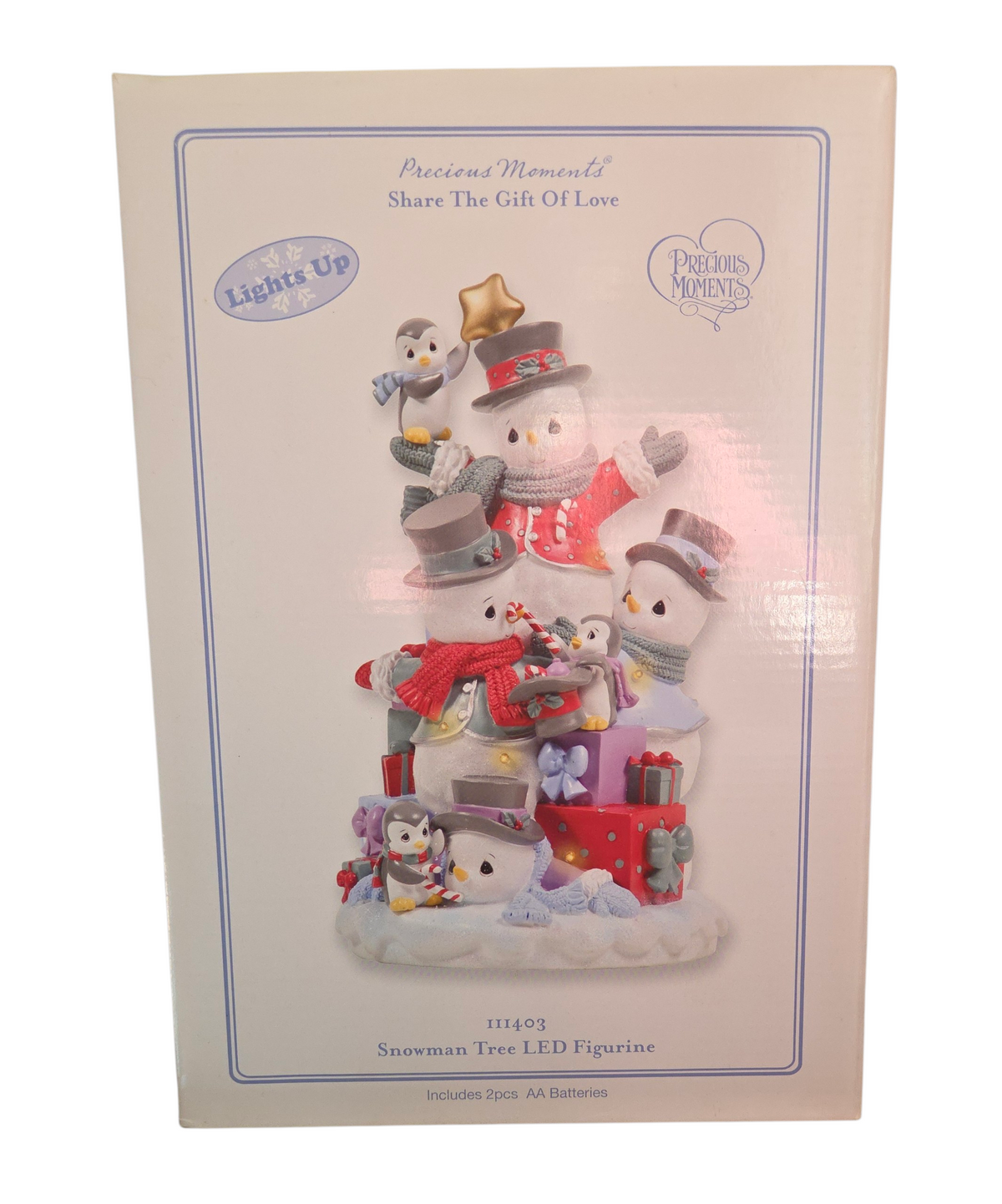 2010 Precious Moments Share The Gift Of Love Snowman Tree LED Figurine 11403 image 5