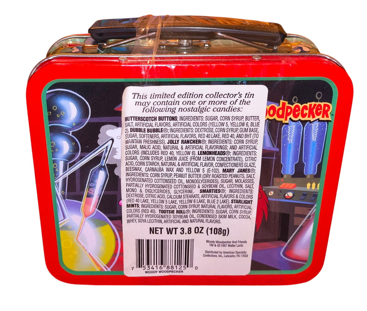 1997 Woody Woodpecker Mini Lunchbox Tin Box Mad Scientist - Sealed image 2