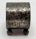 Vintage Silver Plate Napkin Holder With Ball Feet - Personalized